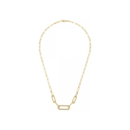 dinh van Maillon L necklace, yellow gold and diamonds