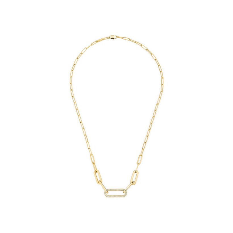 dinh van Maillon necklace, large size, yellow gold and diamonds