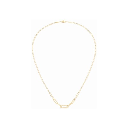 Collier dinh van Maillon petit modèle en or jaune et diamants