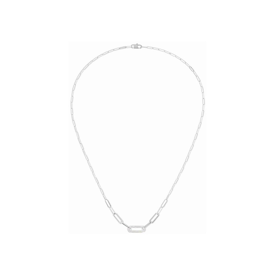 Collier dinh van Maillon petit modèle en or blanc et diamants