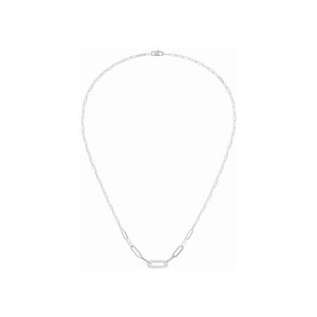 Collier dinh van Maillon petit modèle en or blanc et diamants