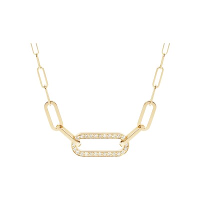 Collier Dinh Van Maillon grand modèle en or jaune et diamant