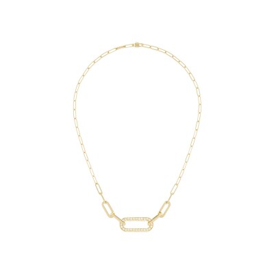 Collier Dinh Van Maillon grand modèle en or jaune et diamant