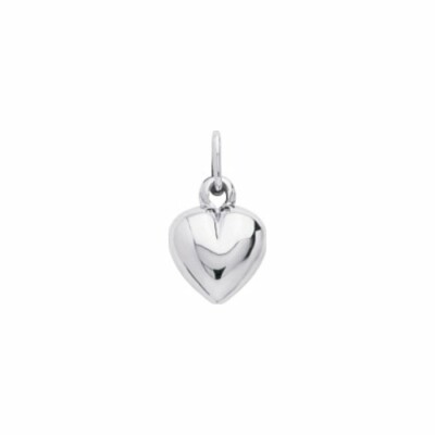 Pendentif cœur en or blanc