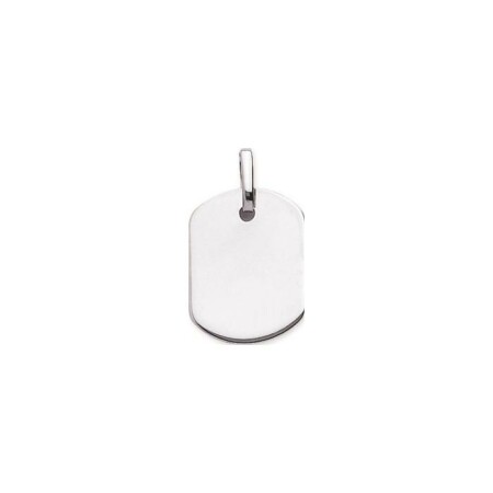 Médaille plaque tonneau en or blanc