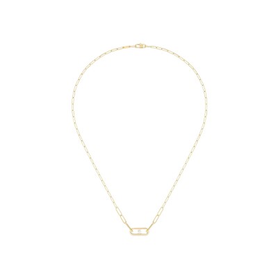 Collier Dinh Van Maillon Perle petit modèle en or jaune et perle Akoya