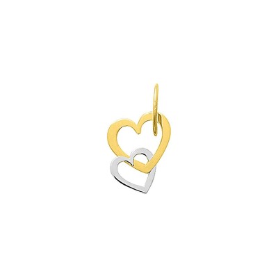 Pendentif en or jaune et or blanc