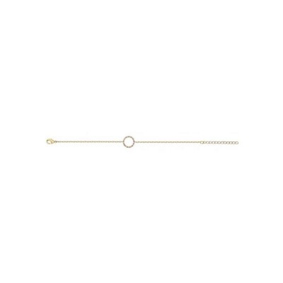 Bracelet en plaqué or et oxydes de zirconium