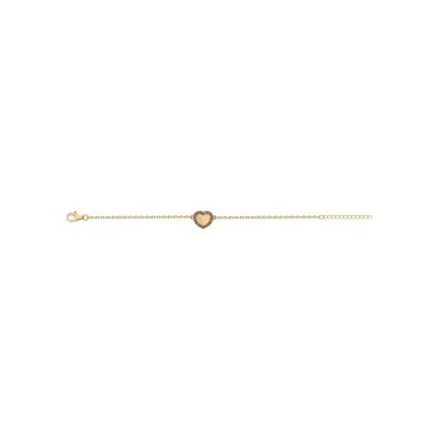 Bracelet en plaqué or et oxyde de zirconium