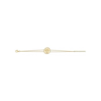Bracelet en plaqué or et oxydes de zirconium