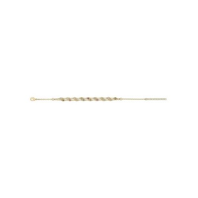 Bracelet en plaqué or et oxydes de zirconium
