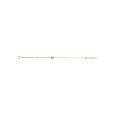 Bracelet en plaqué or et oxydes de zirconium
