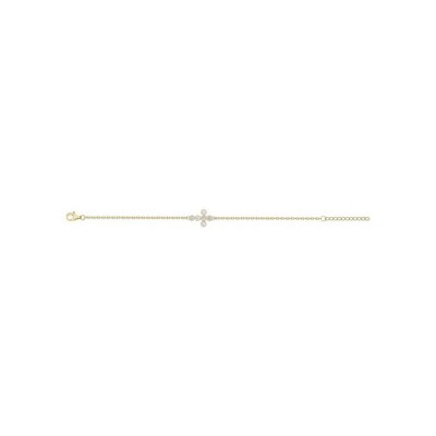Bracelet en plaqué or et oxydes de zirconium