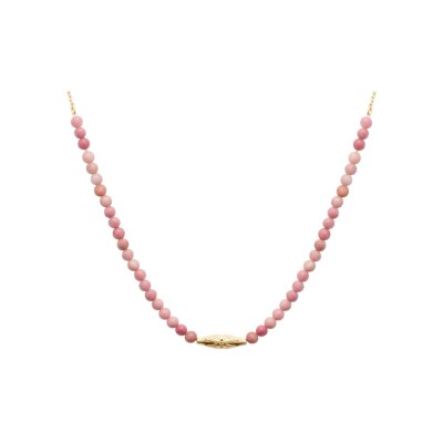 Collier en plaqué or et pierres naturelles