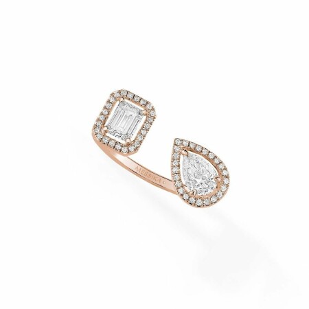 Messika My Twin Toi & Moi ring, rose gold, diamonds