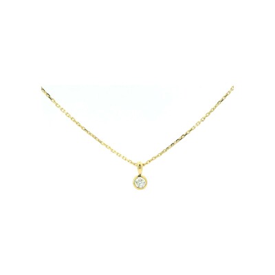 Collier en or jaune et diamant 0.10ct