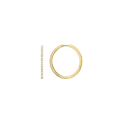 Boucles d'oreilles en plaqué or et oxydes de zirconium