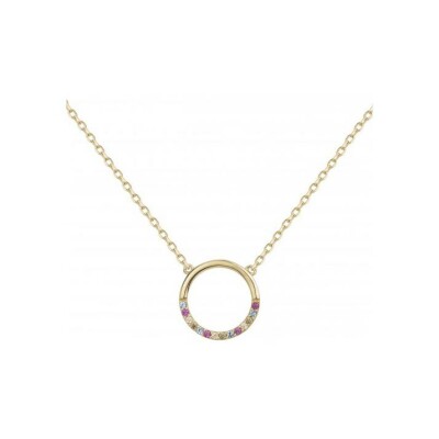 Collier en plaqué or et oxydes de zirconium