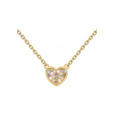 Collier en plaqué or et oxydes de zirconium