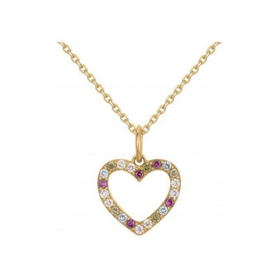 Collier en plaqué or et oxydes de zirconium