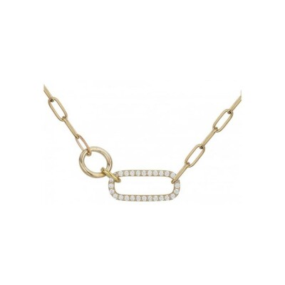 Collier en plaqué or et oxydes de zirconium