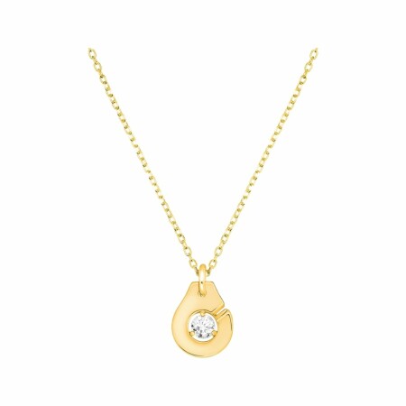 Collier Menottes dinh van R8 en or jaune et diamant