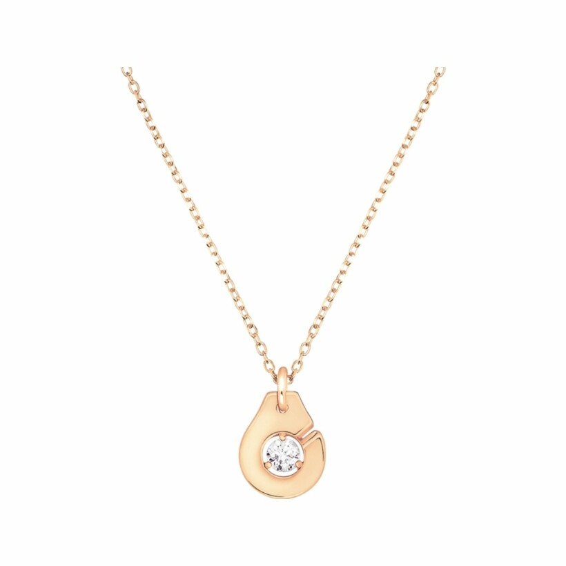 Menottes dinh van R8 necklace, rose gold, diamond