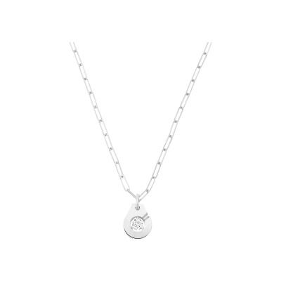 Collier dinh van Menottes R10 en or blanc et diamants