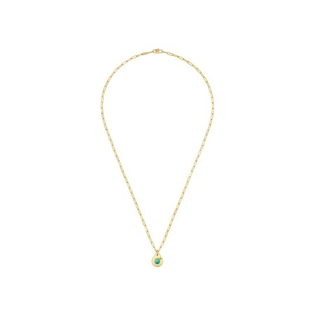 Menottes dinh van R10 pendant, yellow gold and chrysoprase, size S