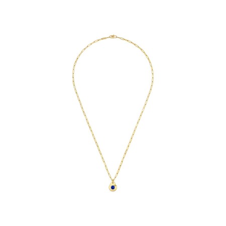 Menottes dinh van R10 pendant, yellow gold and lapis lazuli, size S