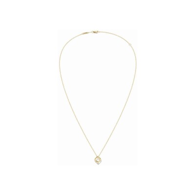 Pendentif sur chaîne dinh van Le Pavé en or jaune, petit modèle, 45cm