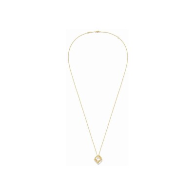 Pendentif sur chaîne dinh van Le Pavé en or jaune, moyen modèle, 60cm