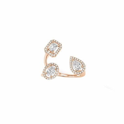 Bague Messika My Twin Trilogy en or rose et diamants