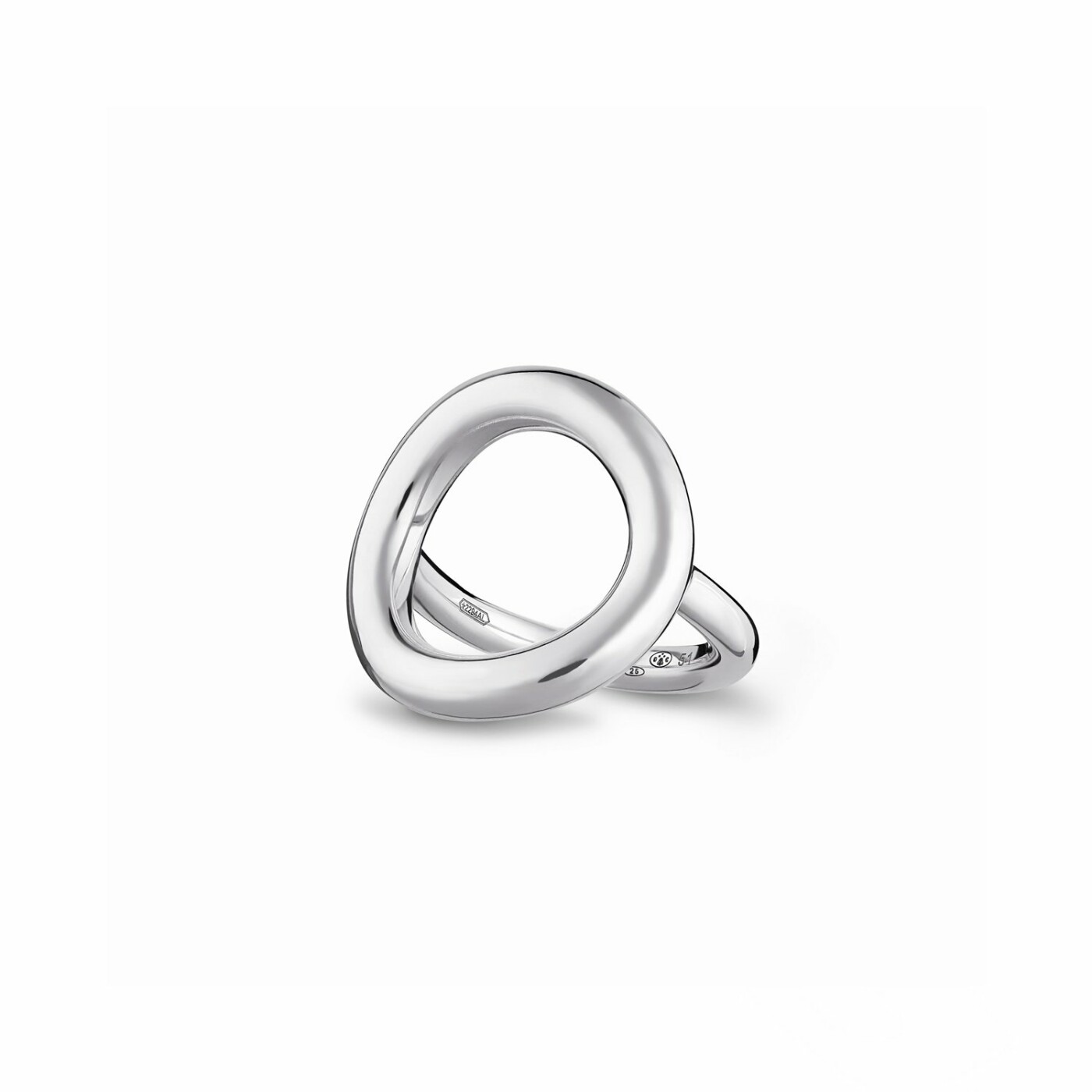 Bague pont Idole de Christofle en argent, taille 55