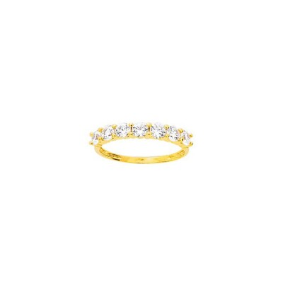 Bague en or jaune et oxyde de zirconium