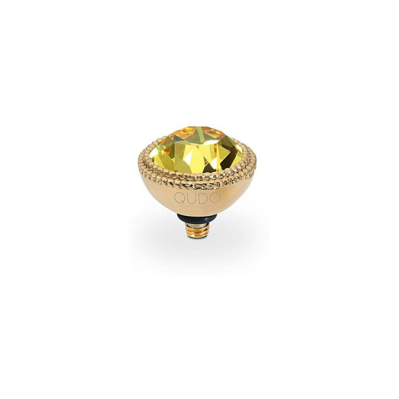 Top QUDO Fabero en métal doré et pierre de couleur light topaz