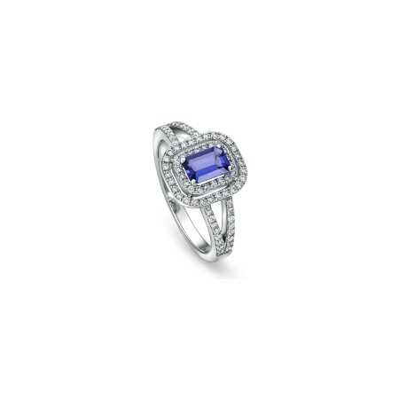 Bague Doux en or blanc, tanzanite et diamants