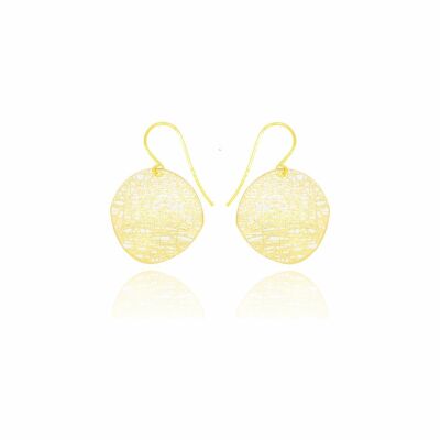 Boucles d'oreilles Microfusion en or jaune