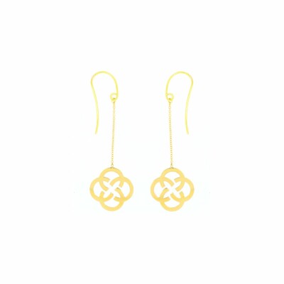 Boucles d'oreilles entrelacées en or jaune