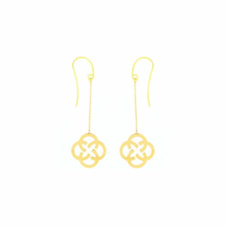 Boucles d'oreilles entrelacées en or jaune