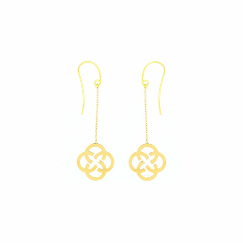 Boucles d'oreilles entrelacées en or jaune