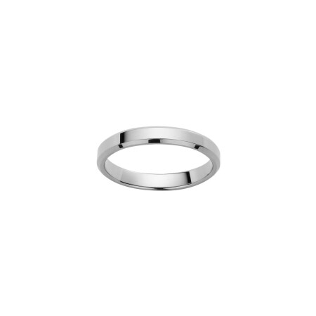 Alliance en or blanc, 4mm