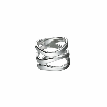 Bague grand modèle Christofle Rivage en argent, taille 57