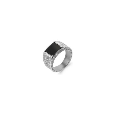 Bague en argent et agate
