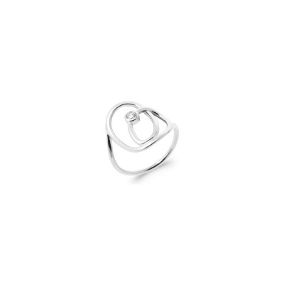 Bague en argent et oxyde de zirconium
