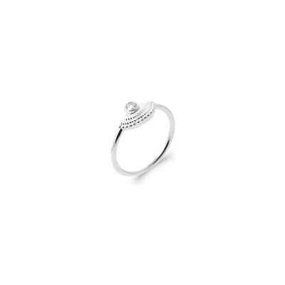 Bague en argent et oxyde de zirconium