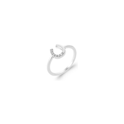 Bague en argent et oxyde de zirconium