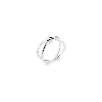 Bague en argent et oxyde de zirconium