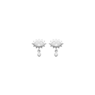 Boucles d'oreilles en argent et oxyde de zirconium