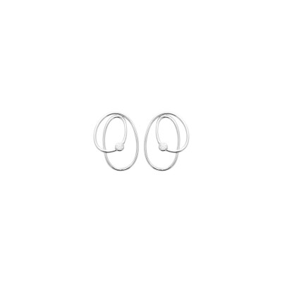 Boucles d'oreilles en argent et oxyde de zirconium